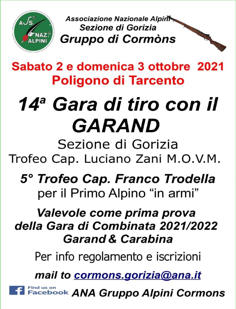 14^ GARA DI TIRO CON FUCILE GARAND TROFEO "CAP. LUCIANO ZANI"