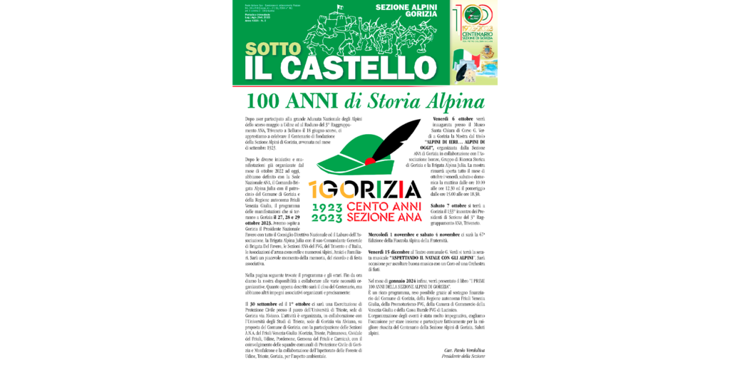 “SOTTO IL CASTELLO” NUMERO 3 DEL 2023