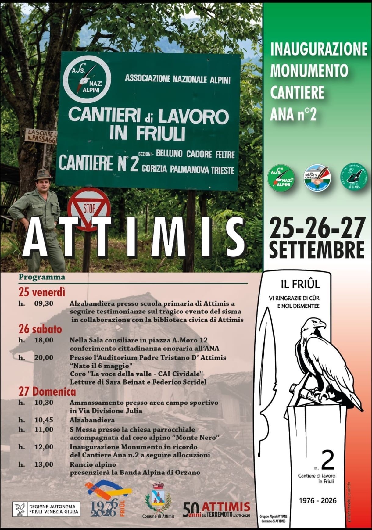 Inaugurazione monumento cantiere ANA n°2